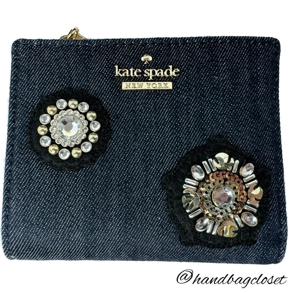 Kate Spade Navy Embellished Tote Bag